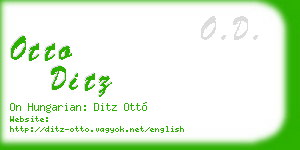 otto ditz business card