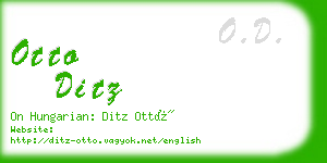 otto ditz business card